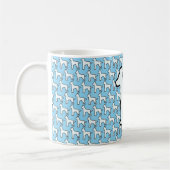 Mug Grand Chien Blanc Lt Bleu (Gauche)
