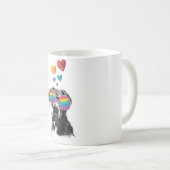 Mug Grand chien Danse avec Coeurs Saint-Valentin (Devant droit)