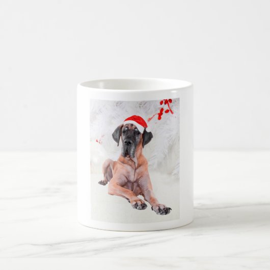 Mug Grand chien Danse Casquette Joyeux Noël (Centre)