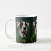 Mug Grand chien Danse en tenue de la Saint Patrick (Gauche)