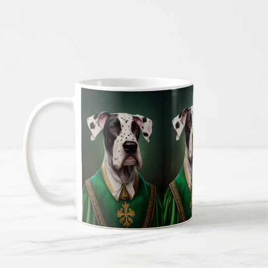 Mug Grand chien Danse en tenue de la Saint Patrick (Gauche)