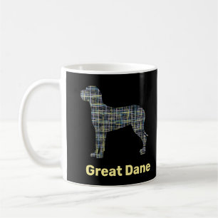 Mug Grand Chien Danse Jaune & Grille Noire Ligne Café