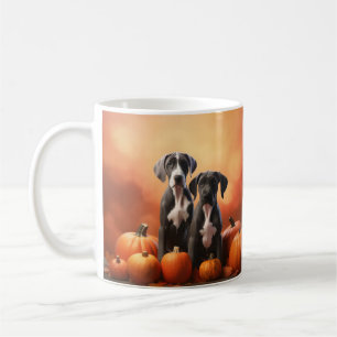 Mug Grand Chiot Danse Automne Délice Citrouille