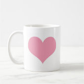 Mug Grand Coeur d'amour rose (Gauche)