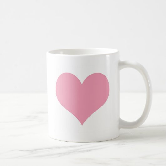 Mug Grand Coeur d'amour rose (Droite)