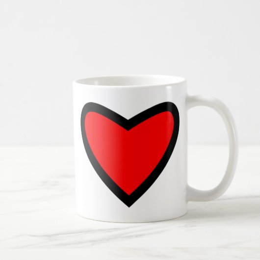 Mug Grand coeur rouge (Droite)