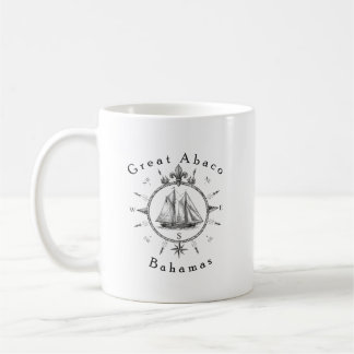 Mug Grand compas de navigation nautique d'Abaco Bahama