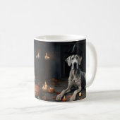 Mug Grand Dane Citrouille Halloween flip d'effroi (Devant droit)