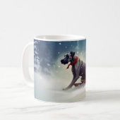 Mug Grand Dane Noël hiver neige (Devant gauche)