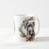 Mug Grand Dane Noël Wreath Festive Pup (Devant droit)