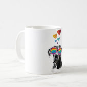 Mug Grand Danois avec coeurs Saint-Valentin (Devant gauche)