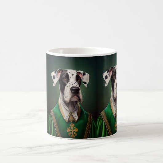 Mug Grand Danois en robe de la Saint-Patrick (Centre)