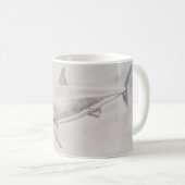Mug Grand dessin de requin blanc (Devant droit)