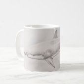 Mug Grand dessin de requin blanc (Devant gauche)