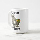 Mug Grand dos Outback – Création drôle de koala faisan (Devant gauche)