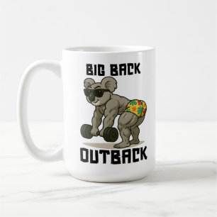 Mug Grand dos Outback – Création drôle de koala faisan