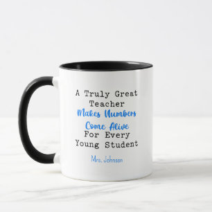 Mug Grand enseignant fait vivre les nombres aux élèves