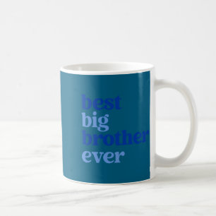 Mug Grand Frère Toujours Gris Avec Texte Bleu Garçons 
