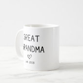 Mug Grand grand-mère est. 2023 (Devant gauche)