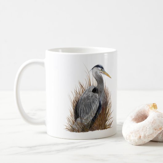 Mug Grand Héron Bleu (Avec donut)