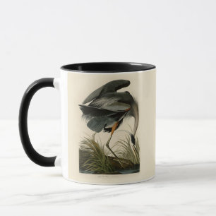 Mug Grand Héron bleu d'Audubon Marais Oiseau