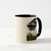Mug Grand Héron bleu d'Audubon Marais Oiseau (Devant droit)