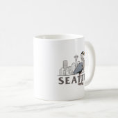 Mug Grand Héron bleu de Seattle City Bird (Devant droit)