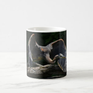 Mug Grand Héron bleu en vol