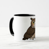 Mug Grand hibou à cornes (Devant gauche)