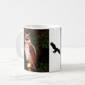Mug Grand hibou à cornes (Devant gauche)