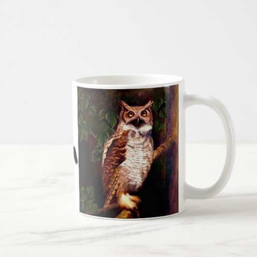 Mug Grand hibou à cornes (Droite)