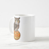 Mug Grand hibou à cornes de Halloween (Devant gauche)