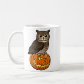 Mug Grand hibou à cornes de Halloween (Gauche)