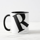 Mug Grand initial | Typographie moderne | Noir (Gauche)