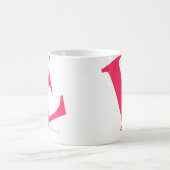 Mug Grand initial | Typographie moderne | Rose (Centre)