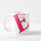 Mug Grand initial | Typographie moderne | Rose (Gauche)