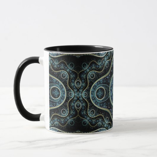Mug Grand Julian Fractal Mandala Art (Gauche)
