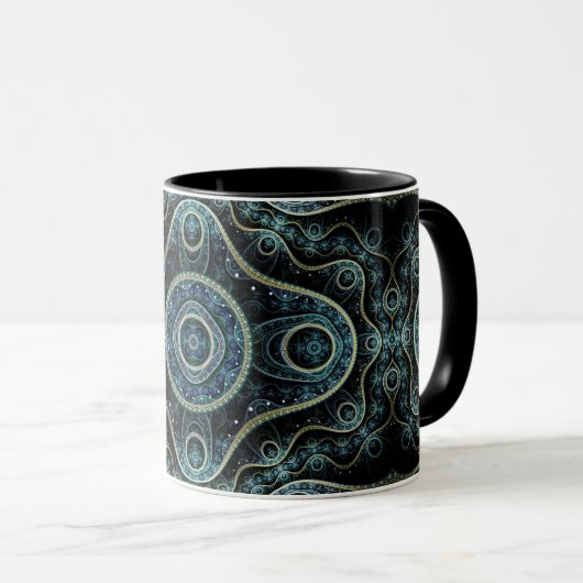 Mug Grand Julian Fractal Mandala Art (Devant droit)