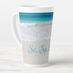 Mug Grand Latte Citation Plage Maritime