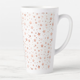 Mug Grand Latte Étoiles Or Rose Délicat