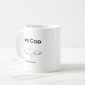 Mug Grand logo de requin blanc de Cape Cod le (Devant gauche)