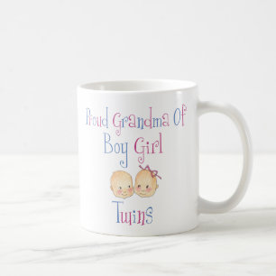 Mug Grand-maman fière des jumelles de fille de garçon