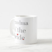 Mug Grand-maman grise des textes de jeune mariée (Devant gauche)