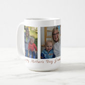 Mug Grand-maman heureuse de jour de mères avec 3 (Devant gauche)
