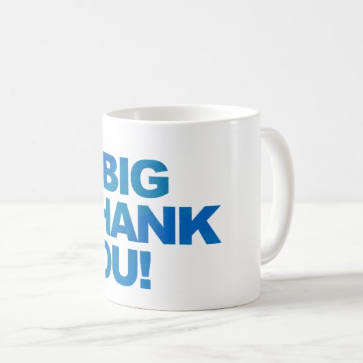 Mug Grand Merci bleu (Devant droit)