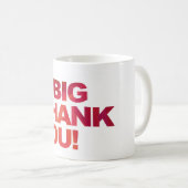 Mug Grand Merci rouge (Devant droit)