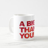 Mug Grand Merci rouge (Devant gauche)