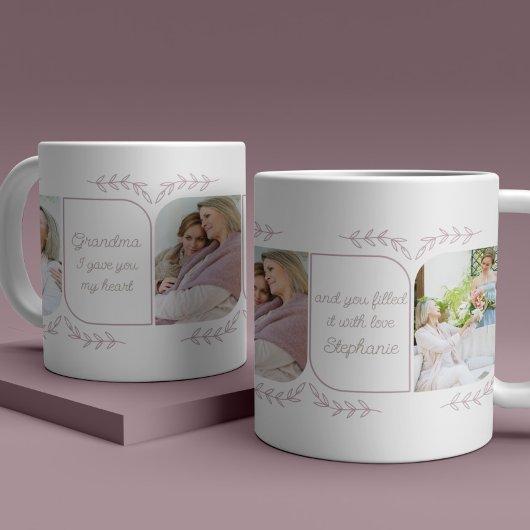 Mug Grand-mère 3 Vertical Photo Loss Words Feminine