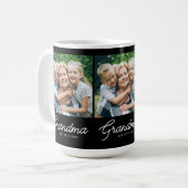 Mug Grand-mère a établi un script photo noir (Devant gauche)