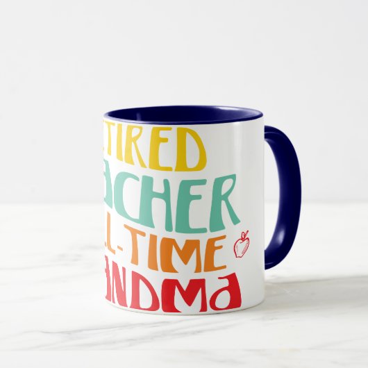 Mug Grand-mère à temps plein (Devant droit)